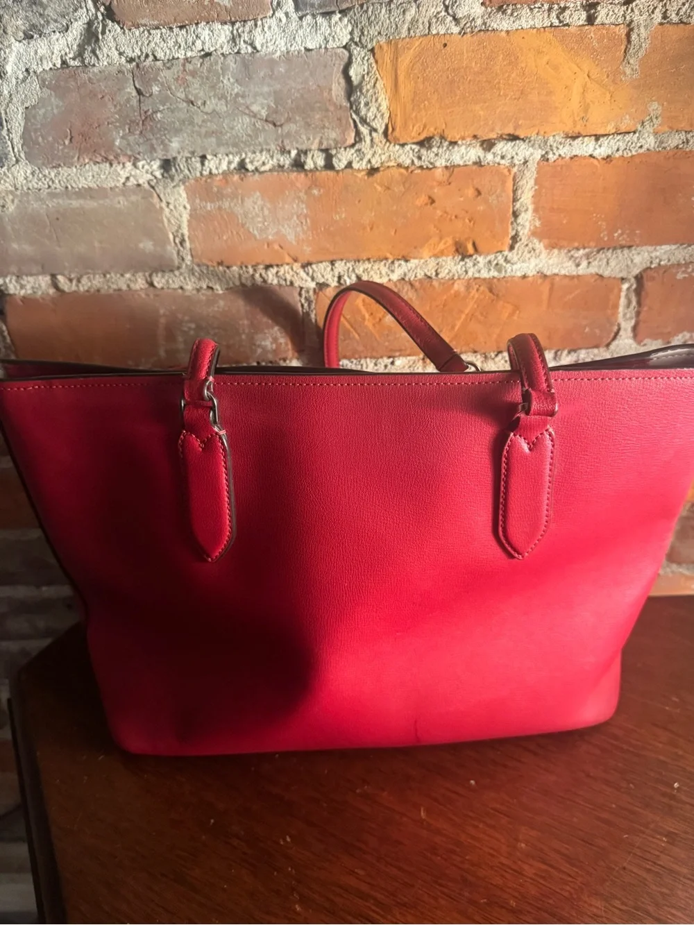 Kate Spade New York Red Leather Tote Bag